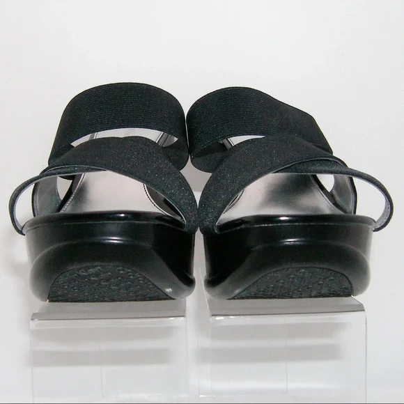 Calvin Klein 'Yathy' black platform wedges 8M - Picture 7 of 8